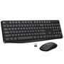 Imagem de Kit Teclado e Mouse Sem Fio Lovaky - Tamanho Grande - Preto