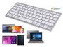 Imagem de kit Teclado e Mouse sem Fio silencioso bluetooth Branco/Prata