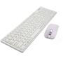 Imagem de Kit Teclado E Mouse Sem Fio Slim Wireless Alcance Branco Homologação: 132522008265