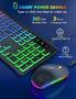 Imagem de Kit Teclado e Mouse Sem Fio Trueque RGB Retroiluminado