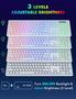 Imagem de Kit Teclado e Mouse Sem Fio Trueque RGB Retroiluminado