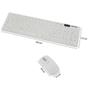 Imagem de Kit Teclado E Mouse Sem Fio Wireless 2.4ghz Ultra Slim Branco