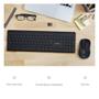 Imagem de Kit Teclado e Mouse Sem Fio Wireless Intelbras Preto Pc Notebook