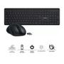 Imagem de Kit Teclado e Mouse Sem Fio Wireless Intelbras Preto Pc Notebook