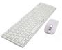 Imagem de Kit Teclado E Mouse Slim Sem Fio Wireless 2.4ghz - Branco