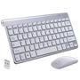 Imagem de Kit Teclado E Mouse USB Sem Fio Para PC Notebook Cor Prateado usb 2.4ghz KA-685