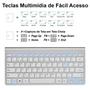Imagem de Kit Teclado E Mouse USB Sem Fio Para PC Notebook Cor Prateado usb 2.4ghz KA-685