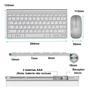 Imagem de Kit Teclado E Mouse USB Sem Fio Para PC Notebook Cor Prateado usb 2.4ghz KA-685