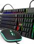 Imagem de Kit Teclado e Mouser C Fio Com Led Colorido RGB USB BK-G550