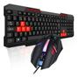 Imagem de Kit Teclado Gamer multimídia Vermelho + Mouse Gamer Led 7 Cores