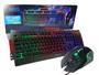 Imagem de Kit Teclado Gamer Pro Semi Mecânico Led Chroma + Mouse Exbom