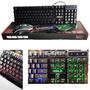 Imagem de Kit Teclado Mais Mouse Gamer Luz Leds Coloridos Mais Rápidez E Conforto Km680