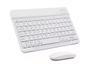 Imagem de Kit Teclado Mini + Mouse Pad Portátil Bluetooth Wireless Compacto Compativel Celular Tablet Notebook PC Recarregável Usb