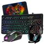 Imagem de Kit Teclado Mouse Headset Gamer Pc Notebook