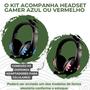 Imagem de Kit Teclado Mouse Headset Gamer Pc Notebook