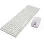 Imagem de Kit Teclado  + Mouse Óptico Branco Sem Fio
