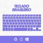 Imagem de Kit Teclado + Mouse Roxo Sem Fio Slim com Conexão Bluetooth