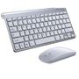 Imagem de Kit teclado mouse sem fio design fino abnt2 pc notebook hk8850 prata xtrad