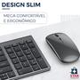 Imagem de Kit Teclado Mouse Smart Sem Fio 2.4g Recarregável Wireless USB Com Teclado Numérico