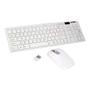 Imagem de Kit Teclado + Mouse Wireless S/fio Ultra Slim 2.4 Ghz Branco