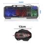 Imagem de Kit Teclado Mouse X7 Luminado Gamer Semi Mecânico Led Abnt NF