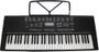 Imagem de Kit Teclado Musical 61 Teclas USB Com Capa Suporte + Banco