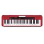 Imagem de Kit Teclado Musical CASIOTONE CT-S200 CASIO Vermelho APP Chordana Play + Suporte X + Pedal