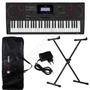 Imagem de Kit Teclado Musical CT X5000 Preto CASIO 61 Teclas MIDI/USB + Suporte X + Capa + Fonte