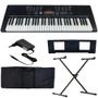 Imagem de Kit Teclado Musical Estudante Key Power KP-100x 61 Teclas + Capa e Suporte