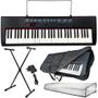 Imagem de Kit Teclado Musical Queens 61 Teclas Semi Profissional Max