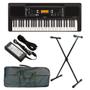 Imagem de Kit Teclado Musical Yamaha Arranjador PSR-E363 61 Teclas Sensitivas + Suporte + Capa + Fonte