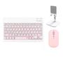 Imagem de Kit Teclado para Tablet/ Celular Recarregável Bluetooth + Suporte Cel/ Tablet