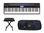 Imagem de Kit Teclado Roland Go Piano Go61p com Banqueta e Capa