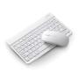 Imagem de Kit Teclado sem Fio ABNT1 Led + Mouse Slim Branco Bluetooth