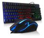 Imagem de Kit Teclado Semi Mecânico Gamer Mouse Led + Mouse pad - OEM