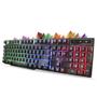 Imagem de Kit Teclado Semi Mecânico LED RGB Mouse Multimídia Gamer Iluminado 3 Cores