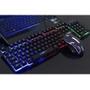 Imagem de Kit Teclado Semi Mecânico LED RGB Mouse Multimídia Gamer Iluminado 3 Cores