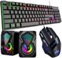 Imagem de Kit Teclado Semi-mecânico +mouse Gamer 3200 Dpi+ Caixa D Som
