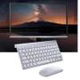 Imagem de Kit Teclado Slim Com Mouse Sem Fio 2.4g Ultra Fino Para Pc Notebook Prata