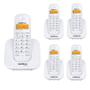 Imagem de Kit Telefone Sem Fio Ts 3110 + 4 Ramais Ts 3111 Branco Intelbras