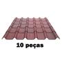 Imagem de Kit Telha Ecológica Onduline Onduvilla 1,06X0,40m Vermelha Mesclada-10 peças