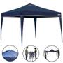 Imagem de Kit Tenda Dobravel Azul Base e Topo 3x3 M + 2 Paredes na Cor Branca  Mor 