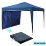 Imagem de Kit Tenda Dobravel Trixx 3m X 3m Base e Topo + 1 Parede Lateral Azul  Nautika 