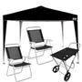 Imagem de Kit Tenda Gazebo 3x3 M Articulada + Carrinho de Praia Smart Car + 2 Cadeiras