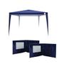 Imagem de Kit Tenda Gazebo de Encaixe 3x3m Azul + 4 Paredes Lateral em Oxford