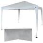 Imagem de Kit Tenda Gazebo Dobravel 3m X 3m Base e Topo + 2 Paredes Brancas Sem Janela