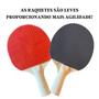 Imagem de Kit Tênis De Mesa Ping Pong 2 Raquetes + 3 Bolinhas + 1 Rede Novo Original