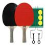 Imagem de Kit Tênis De Mesa Ping Pong 2 Raquetes, 3 Bolinhas E 1 Rede