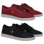 Imagem de Kit Tênis Feminino  2 Pares Casual Super Macio e Leve Vermelho/Preto