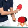 Imagem de Kit Tenis Mesa 2 Raquete Ping Pong Lisa Rede Suporte